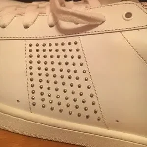 Saint Laurent SL/01 studded white low-tops. Size 13.5 US. Authentic. Worn twice. Saint Laurent Sl 01 Sneakers | Grailed main image 4